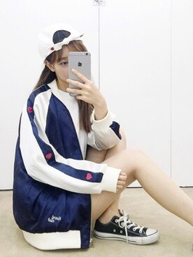 「mixxmixのアイテム（ジャケット/アウター）」を使った、mixxmixさん（レディース・159cm）の春コーディネート