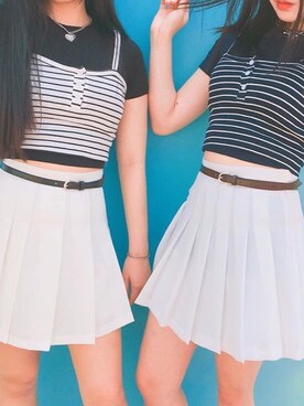 「mixxmixのアイテム（その他トップス）」を使った、mixxmixさん（レディース・159cm）の夏コーディネート