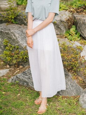 「シフォンスカート」｜mixxmixさん（レディース・159cm）の夏コーディネート