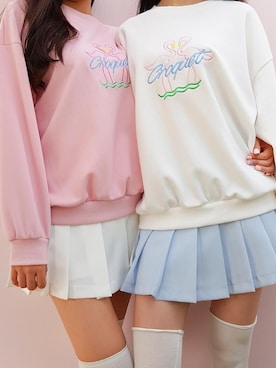 「アイテム（スウェット、ピンク系）」を使った、mixxmixさん（レディース・159cm）の秋コーディネート