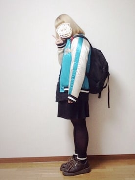 「邦ロック」｜も な かさん（レディース・160cm・10代）の秋コーディネート