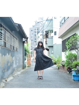 「スナップ」｜「アイテム（その他）」を使った、も な かさん（レディース・160cm）の夏コーディネート
