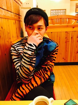 「KENZO」｜「アイテム（ニットキャップ/ビーニー）」を使った、Nishio さん（メンズ・179cm）の秋コーディネート