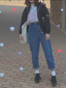「L.D.S.（エルディーエス）のアイテム」を使った、y u m iさん（レディース・155cm）の春コーディネート