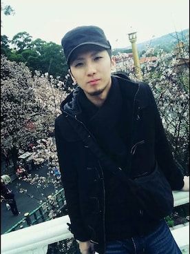 「REMIX（リミックス）のアイテム（その他アウター）」を使った、Zhu Zhanさん（メンズ・182cm）の秋コーディネート