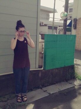 「PHATEE（ファッティー）のアイテム（パンツ）」を使った、くにやんさん（レディース・162cm）の夏コーディネート