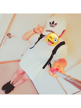 「白キャップ」｜「アイテム（ワンピース/ドレス）」を使った、manaさん（レディース・162cm）の秋コーディネート