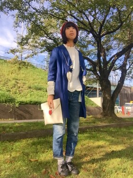 「haco!（ハコ）のアイテム（ダウンジャケット/コート）」を使った、川様さん（レディース・164cm）の秋コーディネート