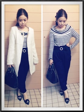 「DHOLIC（ディーホリック）のアイテム（ヘアゴム）」を使った、namicyo さん（レディース・147cm）の冬コーディネート