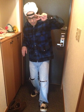 「アイテム（その他アウター）」を使った、abjyaruさん（メンズ・174cm・20代）の冬コーディネート