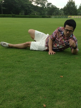 「古着のアイテム（シャツ/ブラウス、その他）」を使った、abjyaruさん（メンズ・174cm）の秋コーディネート