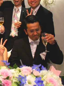 「仲間の結婚式にてのアイテム（その他、ホワイト系）」を使った、abjyaruさん（メンズ・174cm）の秋コーディネート