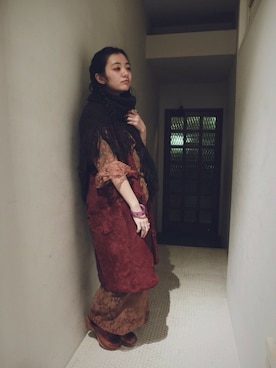 「アイテム（バングル/リストバンド）」を使った、DEPT／mother／VTOPIAさん（レディース・150cm）の冬コーディネート