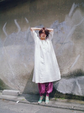 「アイテム（アクセサリー、パープル系）」を使った、DEPT／mother／VTOPIAさん（レディース・162cm）の夏コーディネート