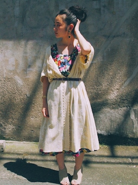 「アイテム（ブレスレット）」を使った、DEPT／mother／VTOPIAさん（レディース・150cm）の夏コーディネート