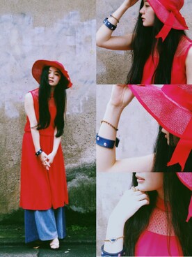 「アイテム（バングル/リストバンド）」を使った、DEPT／mother／VTOPIAさん（レディース・150cm）の夏コーディネート