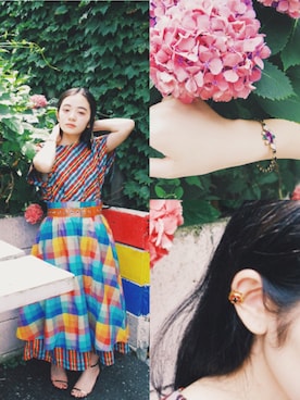 「アイテム（イヤリング）」を使った、DEPT／mother／VTOPIAさん（レディース・150cm）の夏コーディネート