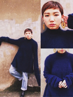 「アイテム（イヤリング）」を使った、DEPT／mother／VTOPIAさん（レディース・150cm）の冬コーディネート