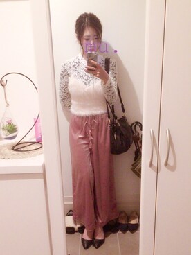 「LILY BROWN（リリーブラウン）のアイテム（キャミソール）」を使った、mu.さん（レディース・159cm）の秋コーディネート