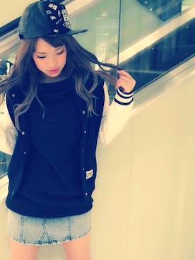 「BACKS（バックス）のアイテム（ブルゾン）」を使った、ずみちゃんさん（レディース・158cm）の秋コーディネート