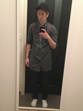 「JAMES PERSE（ジェームスパース）のアイテム（帽子）」を使った、舟津龍清さん（メンズ・187cm）の夏コーディネート