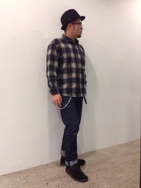 「アイテム（ウォレットチェーン）」を使った、Yutoさん（メンズ・168cm）の秋コーディネート