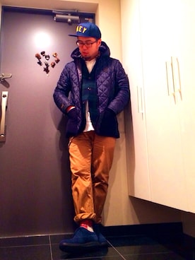 「アイテム（ウォレットチェーン）」を使った、Yutoさん（メンズ・168cm）の冬コーディネート