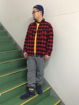 「サタデーズ ニューヨークシティ (Saturdays NYC)」｜「アイテム（その他シューズ）」を使った、Yutoさん（メンズ・168cm）の冬コーディネート