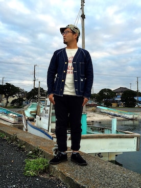 「northface」｜「アイテム（アクセサリー）」を使った、Yutoさん（メンズ・168cm）の秋コーディネート