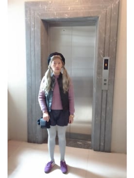 「NINE WEST（ナインウエスト）のアイテム（ジャケット/アウター）」を使った、bibiさん（レディース・156cm）の冬コーディネート