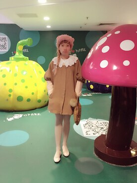 「MOGA（モガ）のアイテム」を使った、bibiさん（レディース・156cm）の冬コーディネート