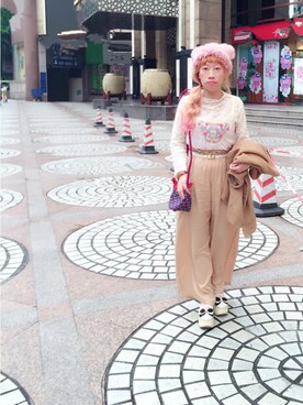 「BellyButton（ベリーボタン）のアイテム（その他シューズ）」を使った、bibiさん（レディース・156cm）の冬コーディネート