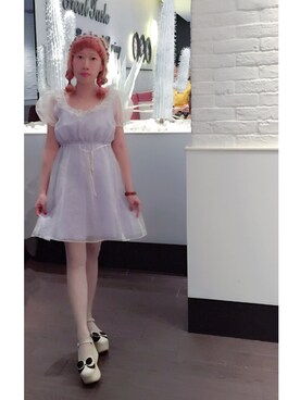 「BellyButton（ベリーボタン）のアイテム（その他シューズ）」を使った、bibiさん（レディース・156cm）の夏コーディネート