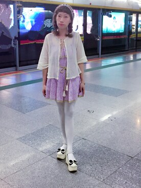 「BellyButton（ベリーボタン）のアイテム（その他シューズ）」を使った、bibiさん（レディース・156cm）の秋コーディネート