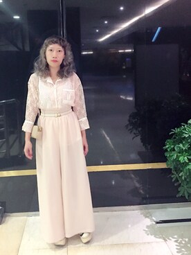 「BellyButton（ベリーボタン）のアイテム（その他シューズ）」を使った、bibiさん（レディース・156cm）の秋コーディネート