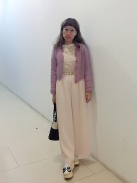 「BellyButton（ベリーボタン）のアイテム（その他シューズ）」を使った、bibiさん（レディース・156cm）の秋コーディネート