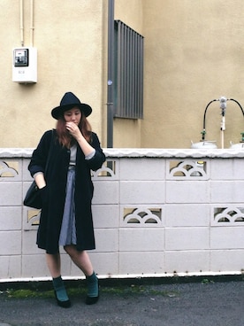 「ツバ広ハット」｜sry  × im△さん（レディース・157cm）の秋コーディネート