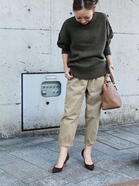 「PELLICO（ペリーコ）のアイテム」を使った、MIYOさん（レディース・158cm）の秋コーディネート