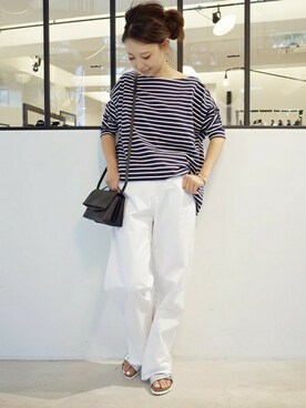 「コンフォートサンダル」｜MIYOさん（レディース・158cm）の夏コーディネート