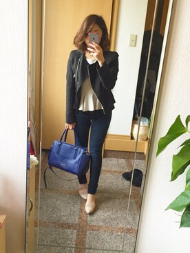 「MERCURYDUO（マーキュリーデュオ）のアイテム（その他トップス）」を使った、soonmi nyさん（レディース・149cm）の冬コーディネート