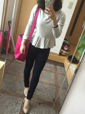 「MERCURYDUO（マーキュリーデュオ）のアイテム（その他トップス）」を使った、soonmi nyさん（レディース・149cm）の冬コーディネート