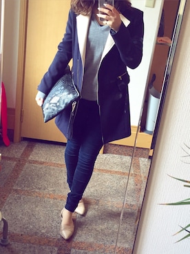 「アイテム（トレンチコート）」を使った、soonmi nyさん（レディース・149cm）の春コーディネート
