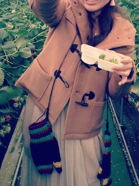 「NICE CLAUP（ナイスクラップ）のアイテム（ダッフルコート）」を使った、みのさんさん（レディース・152cm）の春コーディネート