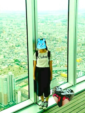 「あべのハルカス」｜➵MAO❥さん（レディース・156cm）の夏コーディネート