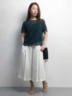「ILIMA（イリマ）のアイテム（サンダル）」を使った、あんりさん（レディース・156cm）の春コーディネート