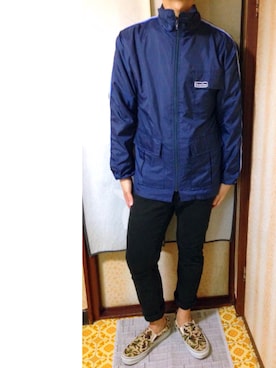 「MIZUNO（ミズノ　）のアイテム（ジャケット/アウター）」を使った、ろっくんさん（メンズ・174cm）の春コーディネート