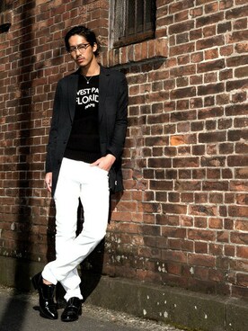 江崎龍哉さん（メンズ・184cm）の冬コーディネート