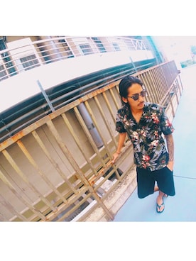 「Gopro」｜江崎龍哉さん（メンズ・184cm）の夏コーディネート