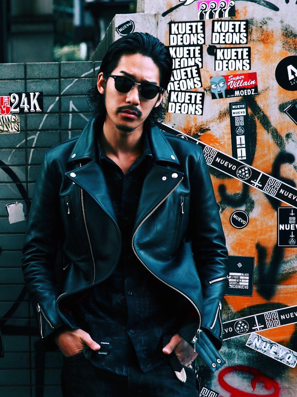 OF THE NEIGE STYLEのライダースジャケットを使った人気ファッション