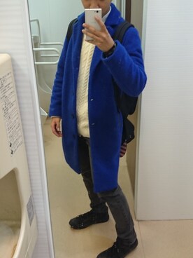 「NEWERA」｜「アイテム（チェスターコート）」を使った、銀ちゃんさん（メンズ・165cm）の秋コーディネート